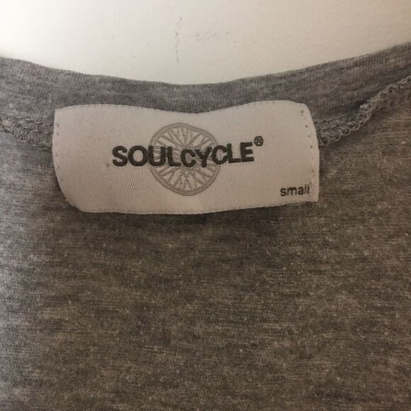 SoulCycle Tank Top Sz S Gray Graphic Skull Racerback Workout Gym - Picture 3 of 3